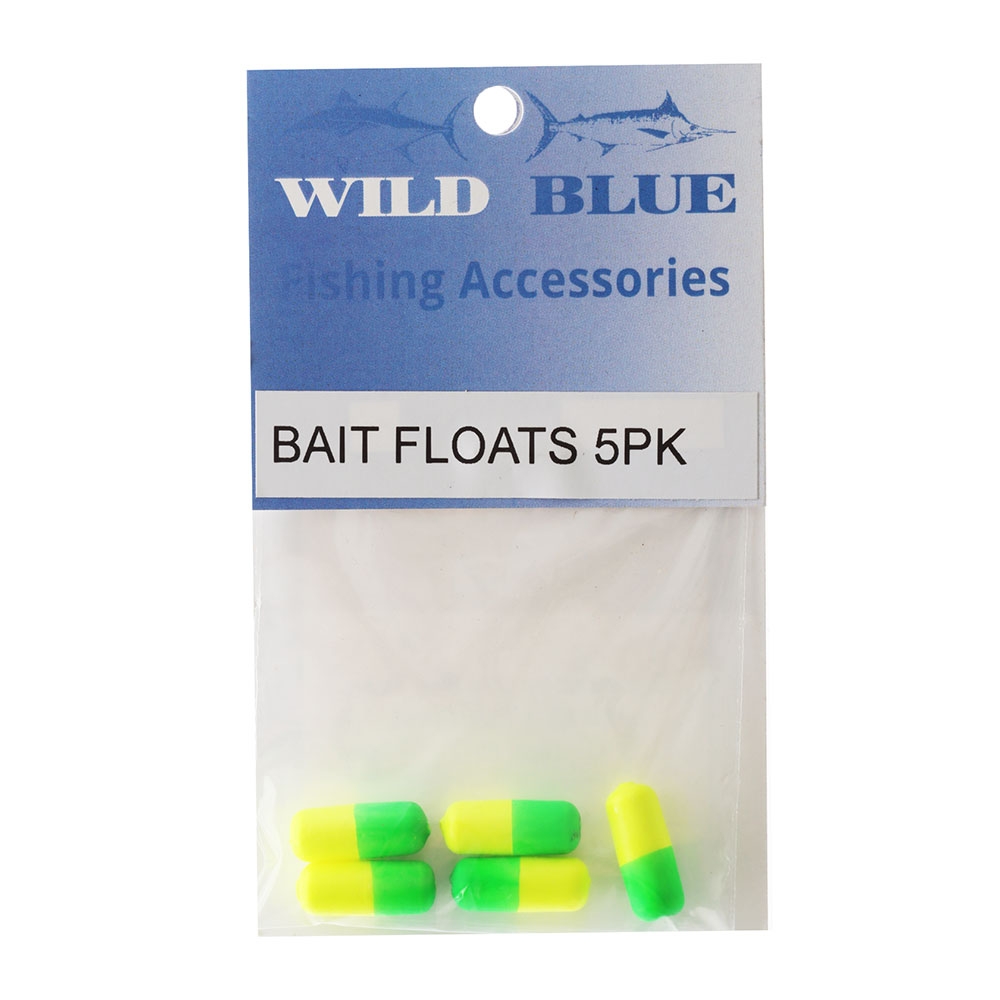 Wild Blue Tackle Bait Rig Float Green/Yellow Qty 5