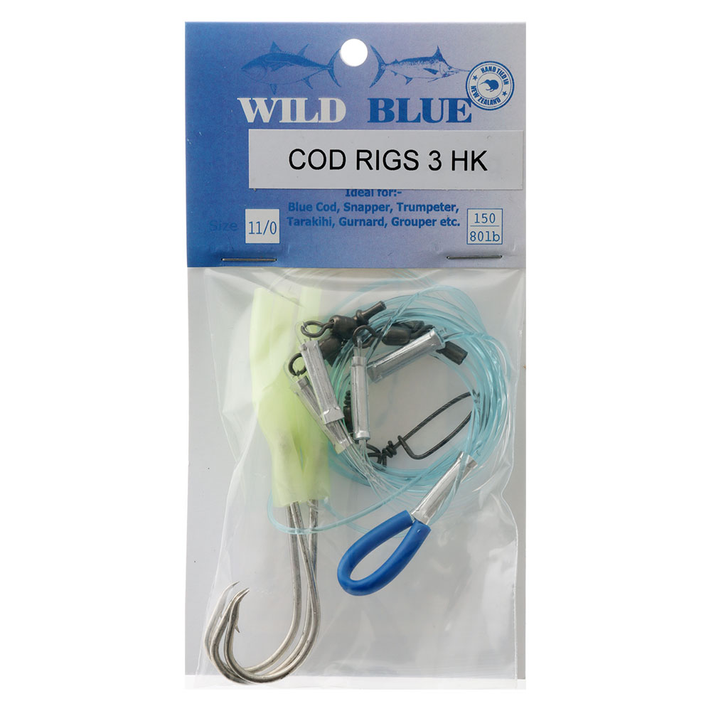 Wild Blue Tackle 3-Hook Cod Rig 12/0 Green