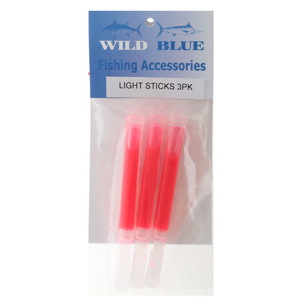 Wild Blue Tackle Cyalume Light Stick Red Qty 3