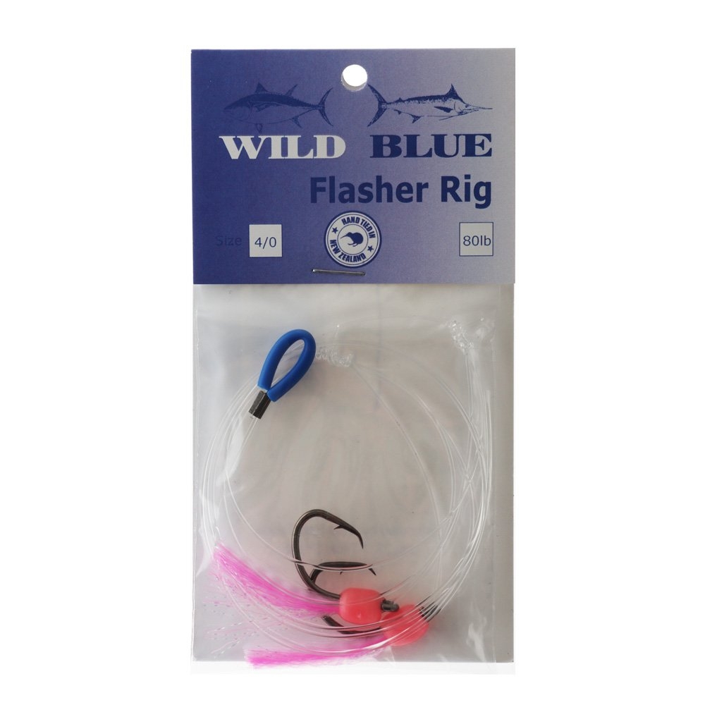 Wild Blue Tackle Flasher Rig 4/0 Pink White