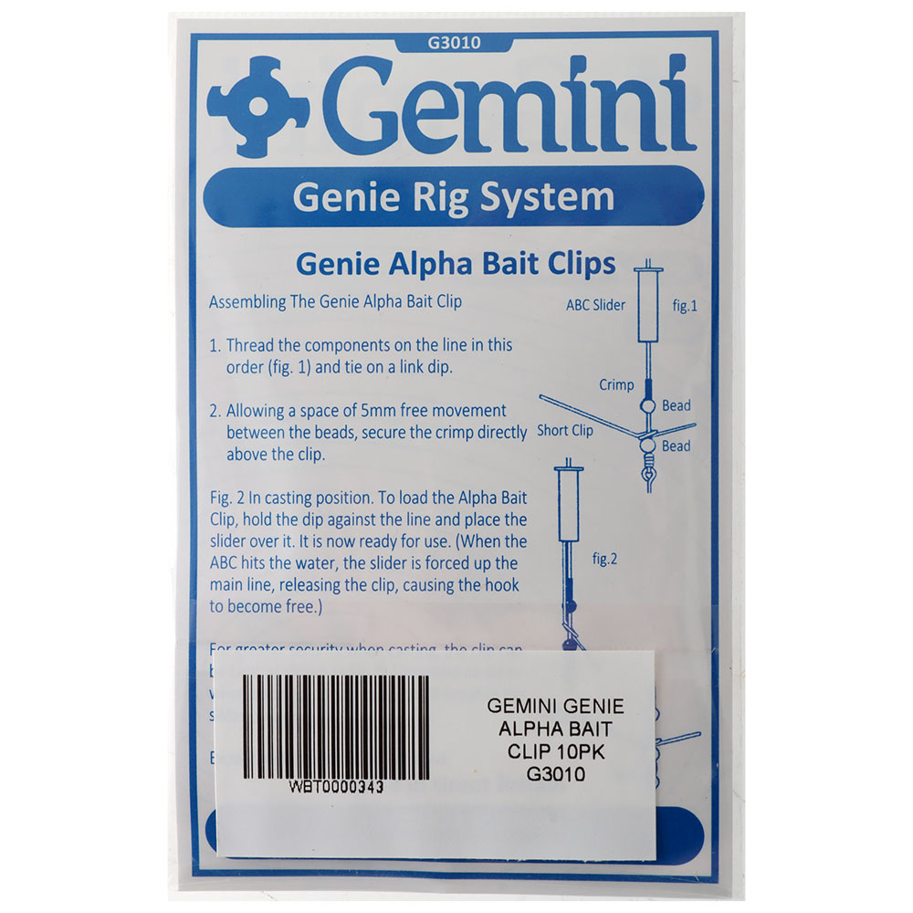 Gemini Genie Alpha Bait Clip Qty 10