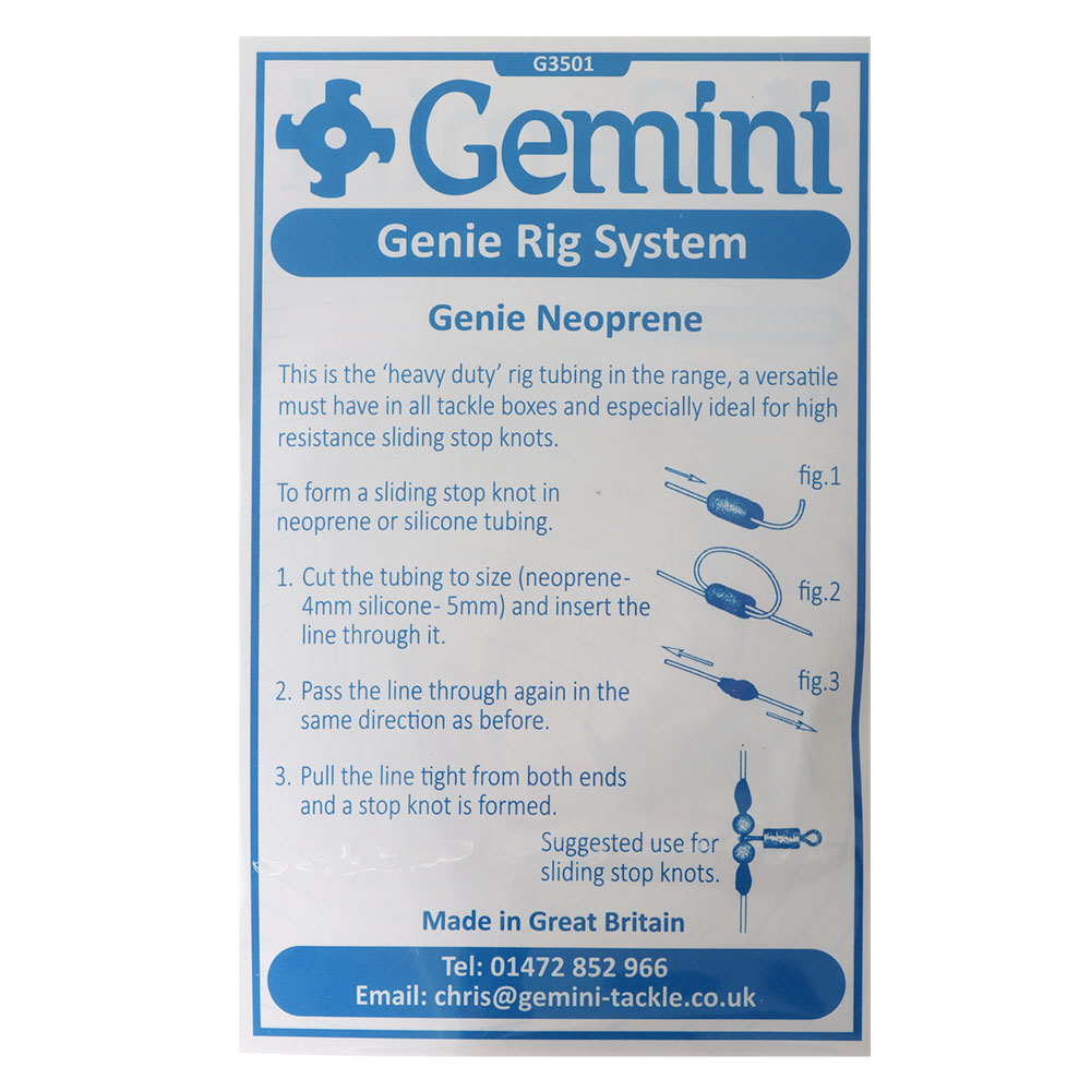 Gemini Genie Neoprene Rig Tubing 1m