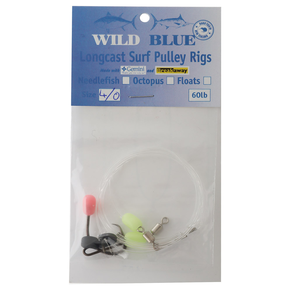 Wild Blue Tackle Long Cast Surf Pulley Rig Plain Trace #20