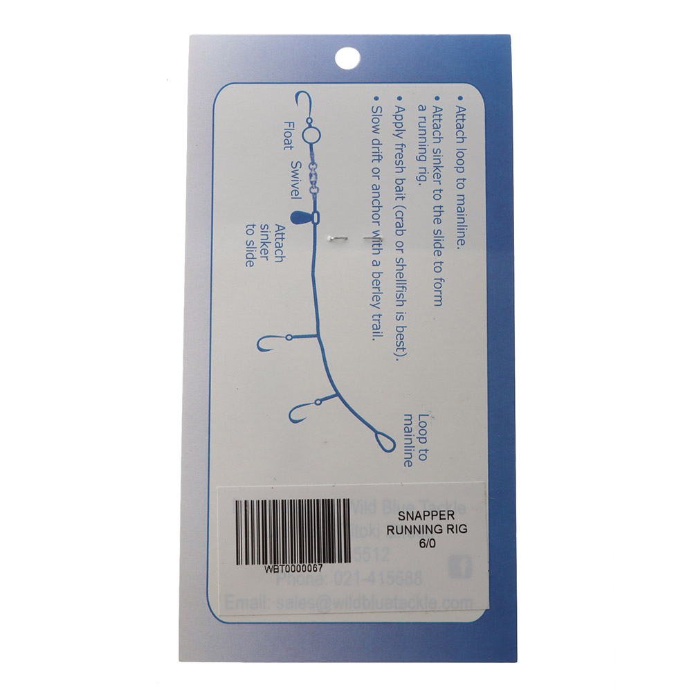 Wild Blue Tackle Snapper Running Rig 6/0