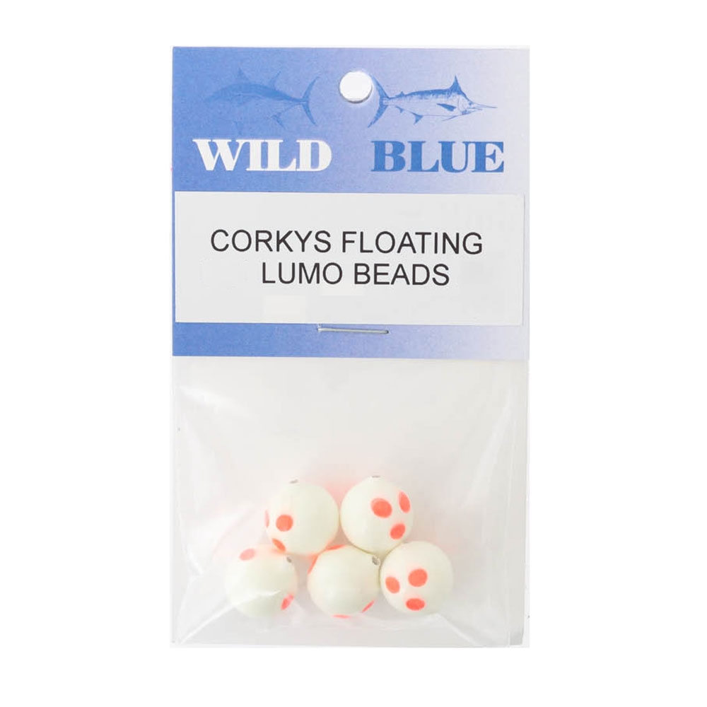 Wild Blue Tackle Corkeys Floating Beads Lumo #10