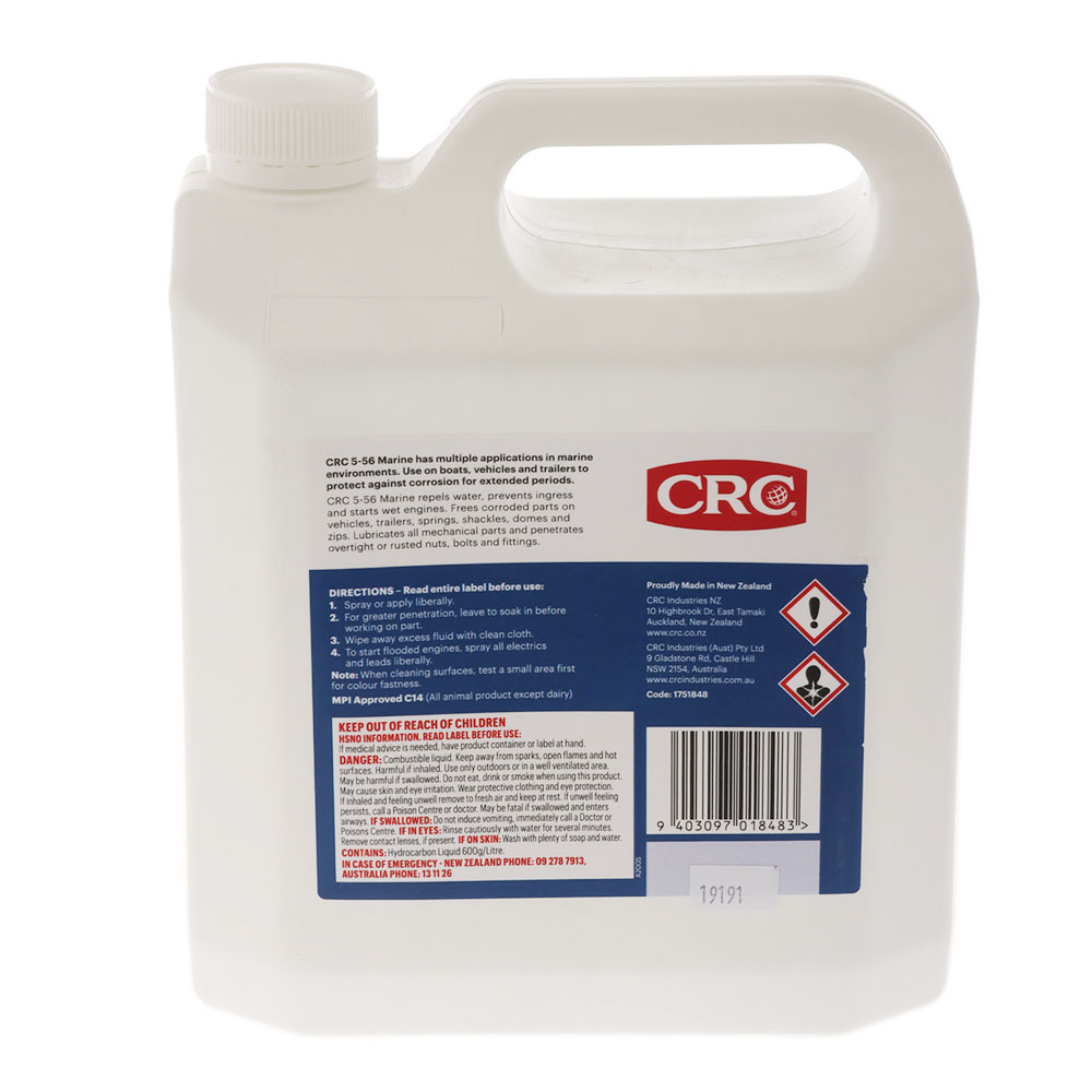 CRC 5-56 Marine Multi-Purpose Lubricant 4L Jerry Can
