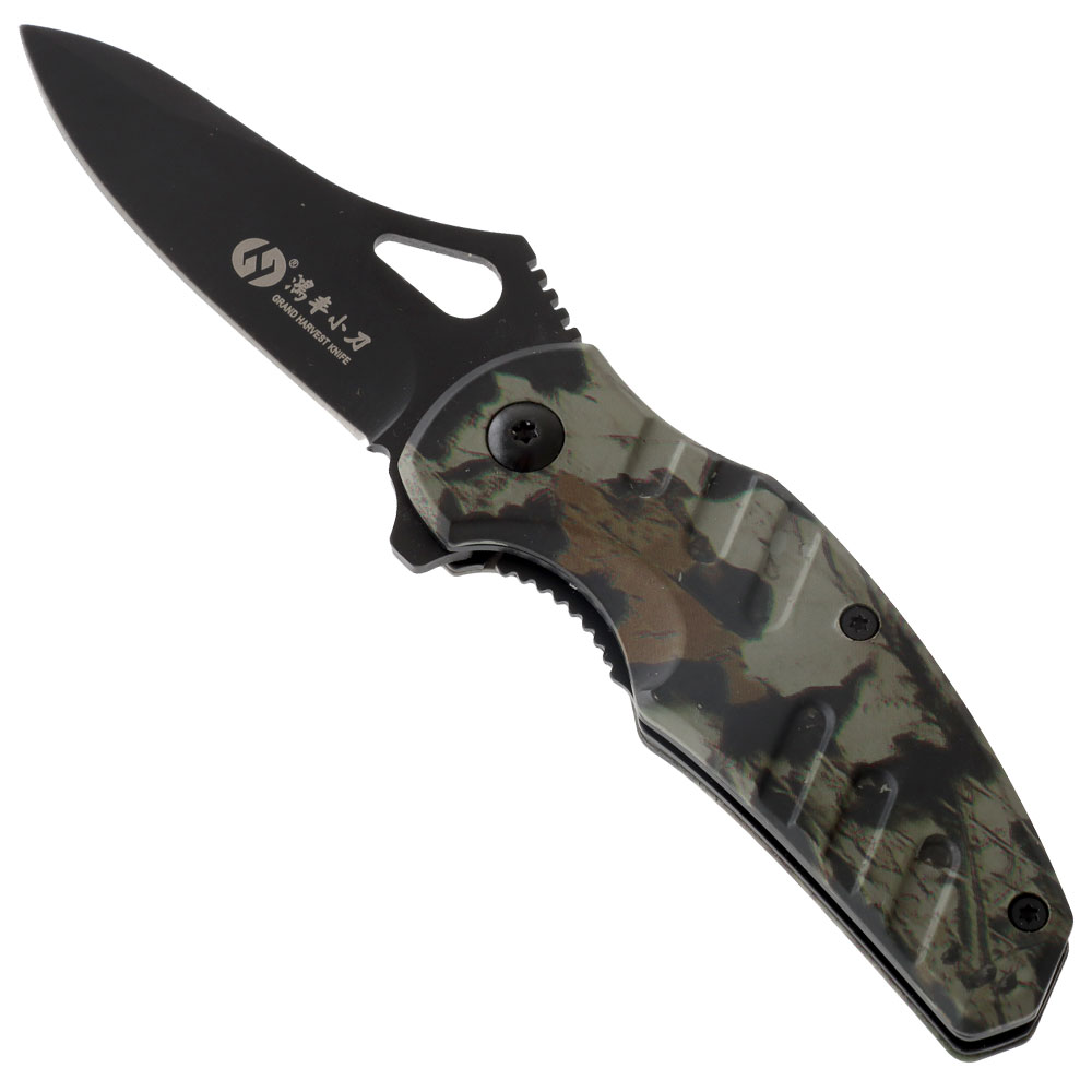 Folding Pocket Knife with Aluminium Handle Camo 6.5cm