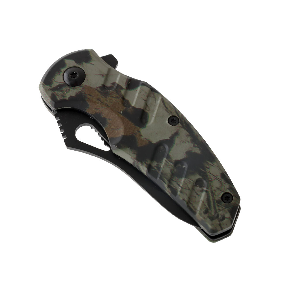 Folding Pocket Knife with Aluminium Handle Camo 6.5cm