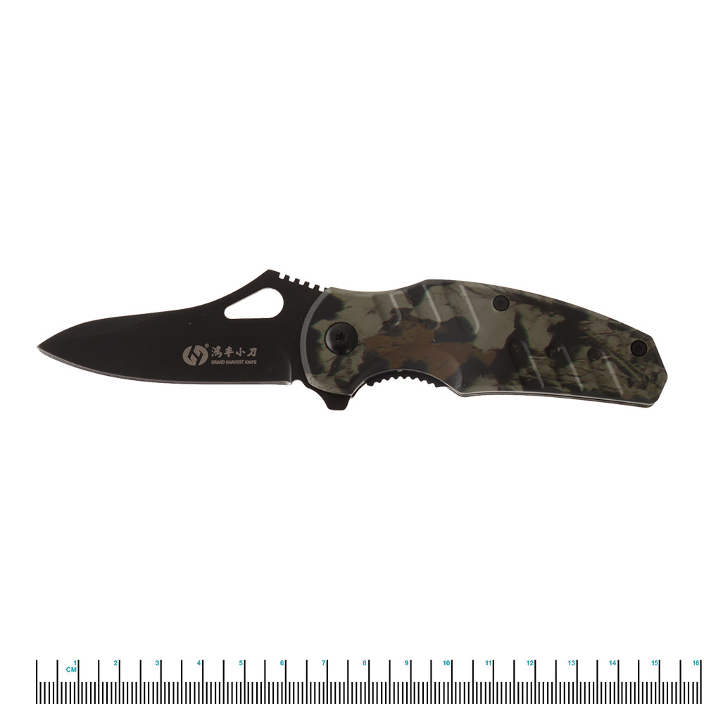 Folding Pocket Knife with Aluminium Handle Camo 6.5cm