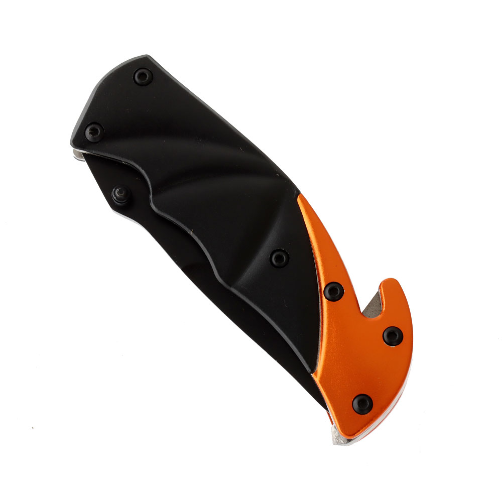 Folding Pocket Knife with ABS Handle 6.5cm Black/Orange