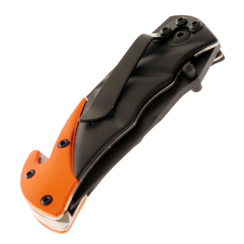 Folding Pocket Knife with ABS Handle 6.5cm Black/Orange