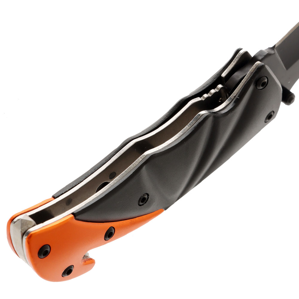 Folding Pocket Knife with ABS Handle 6.5cm Black/Orange