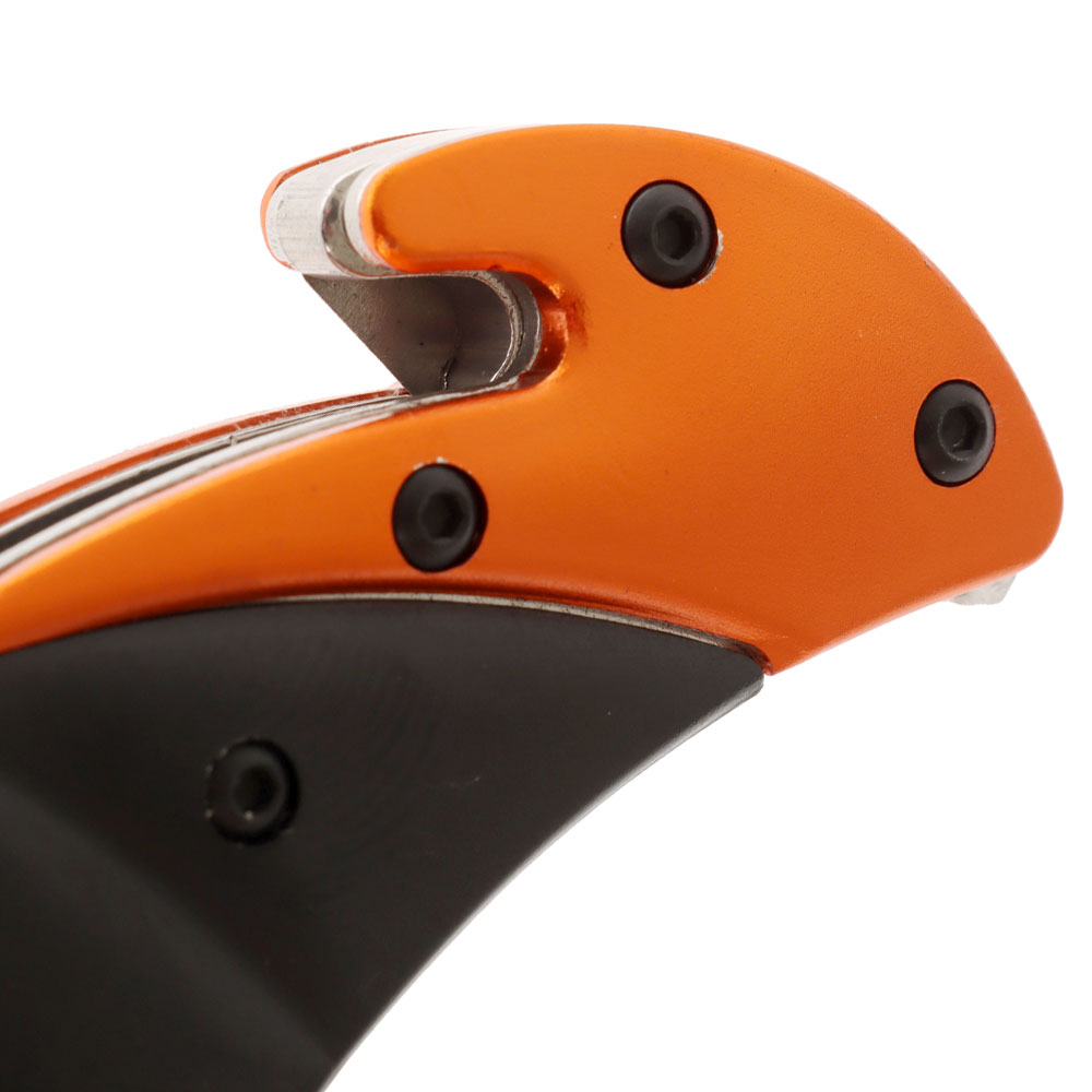 Folding Pocket Knife with ABS Handle 6.5cm Black/Orange