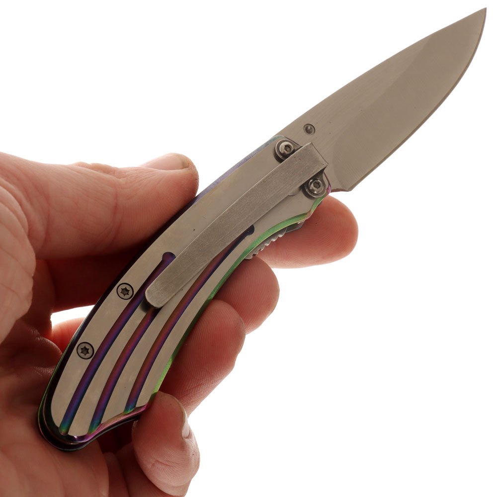 Folding Pocket Knife with Stainless Steel Handle 7cm