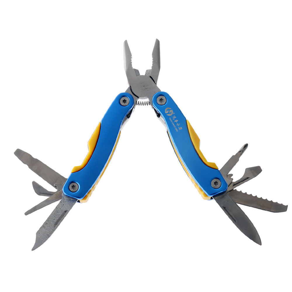 10-in-1 Mini Multi-Tool with Aluminium Handle Blue