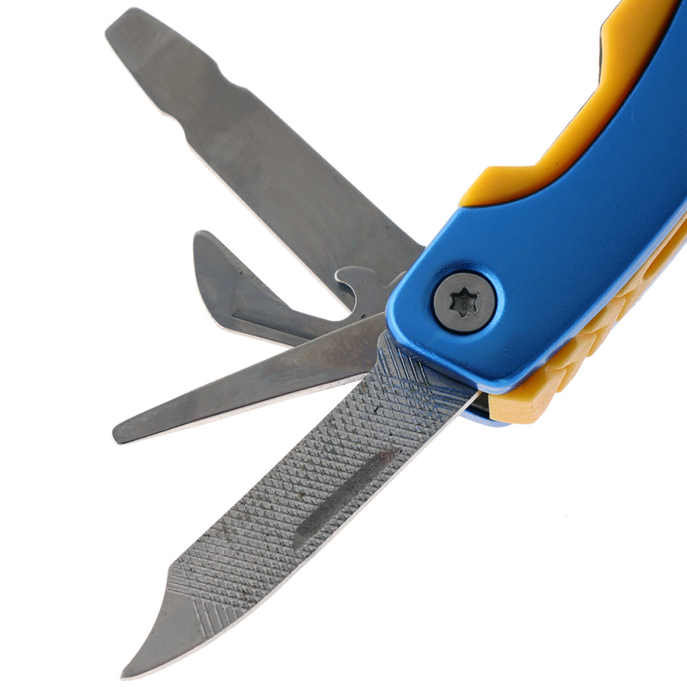 10-in-1 Mini Multi-Tool with Aluminium Handle Blue
