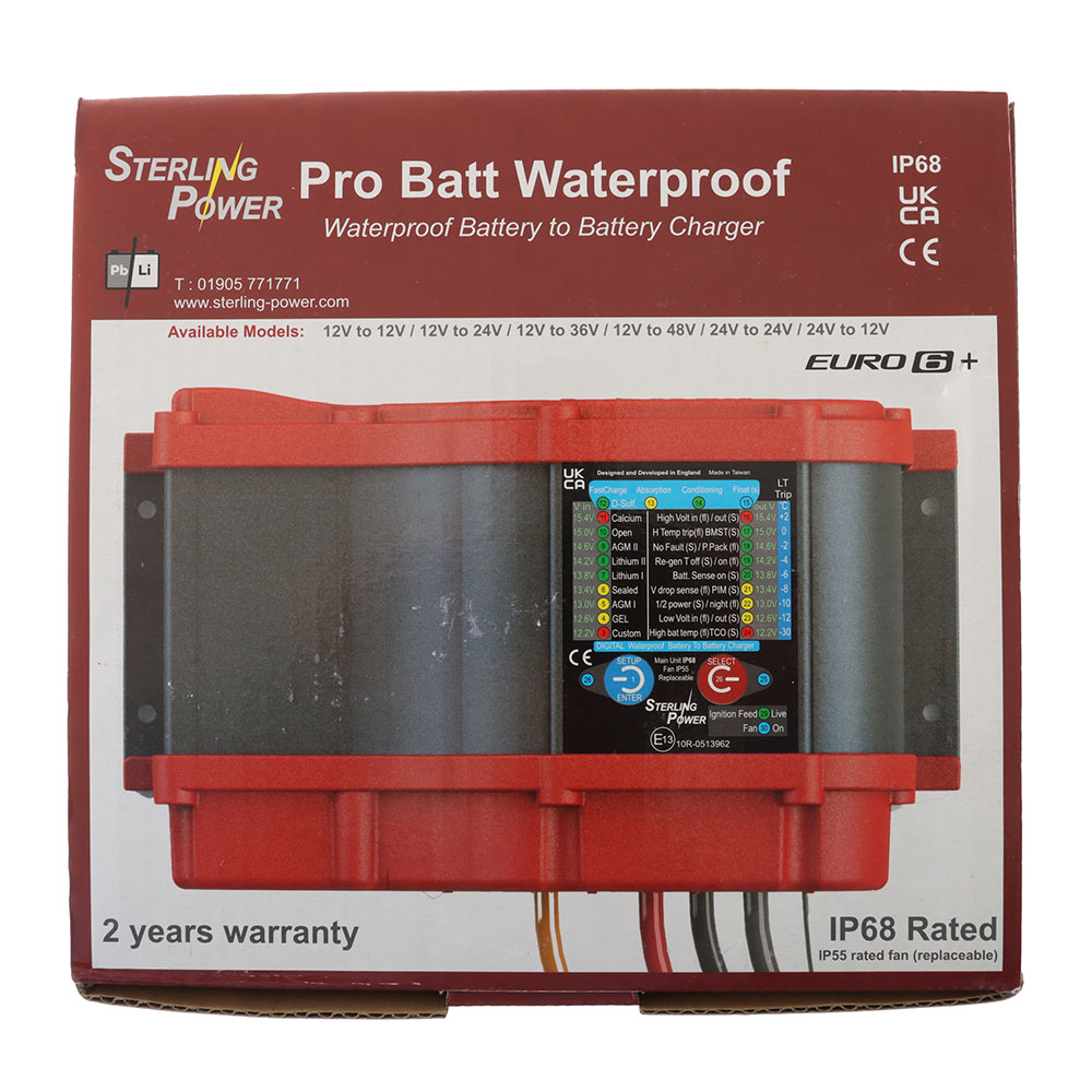 Sterling Pro Charge B Waterproof Battery-To-Battery Charger 12V-36V 30A