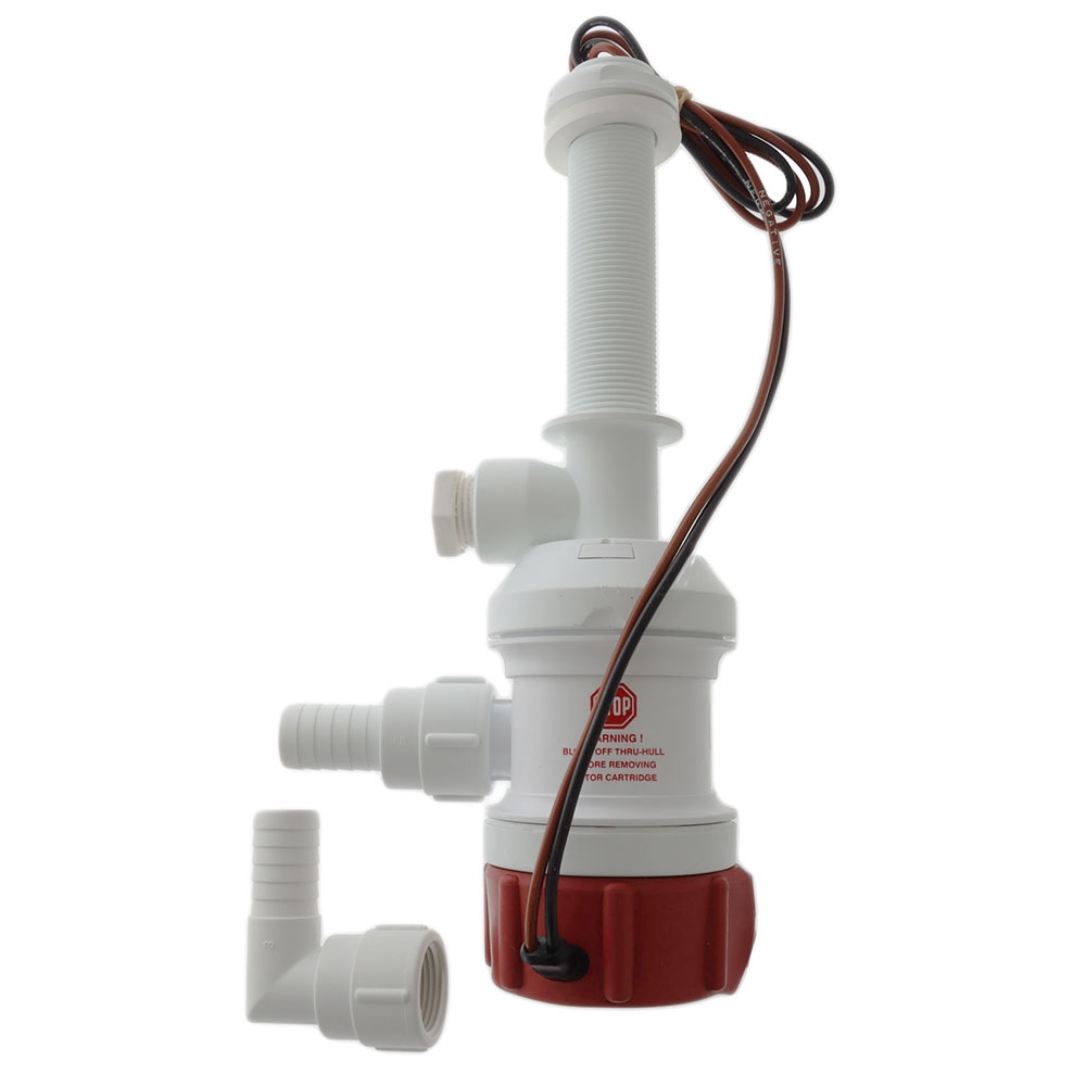 Hi-Tech Live Bait Tank with Fixed Acrylic See-Through Lid 30L Transom Combo Package Grey