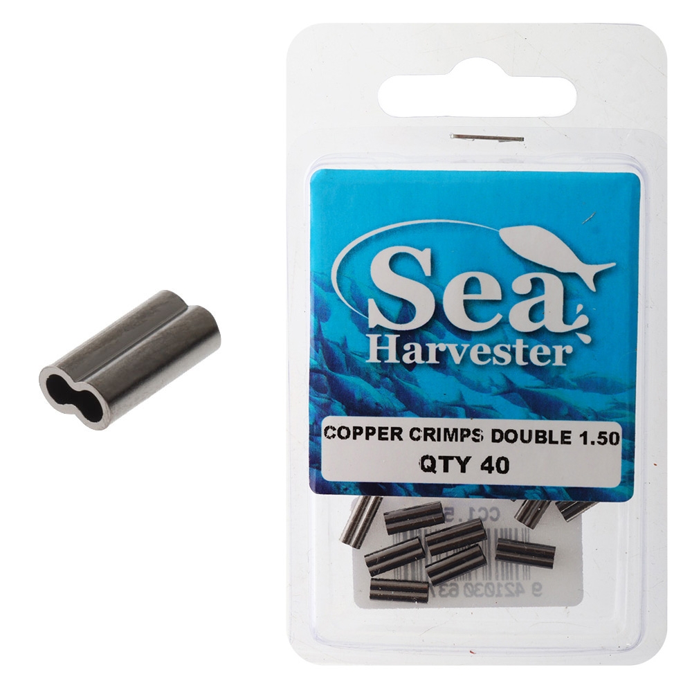 Sea Harvester Double Barrel Copper Crimp Sleeves 1.5mm Qty 40