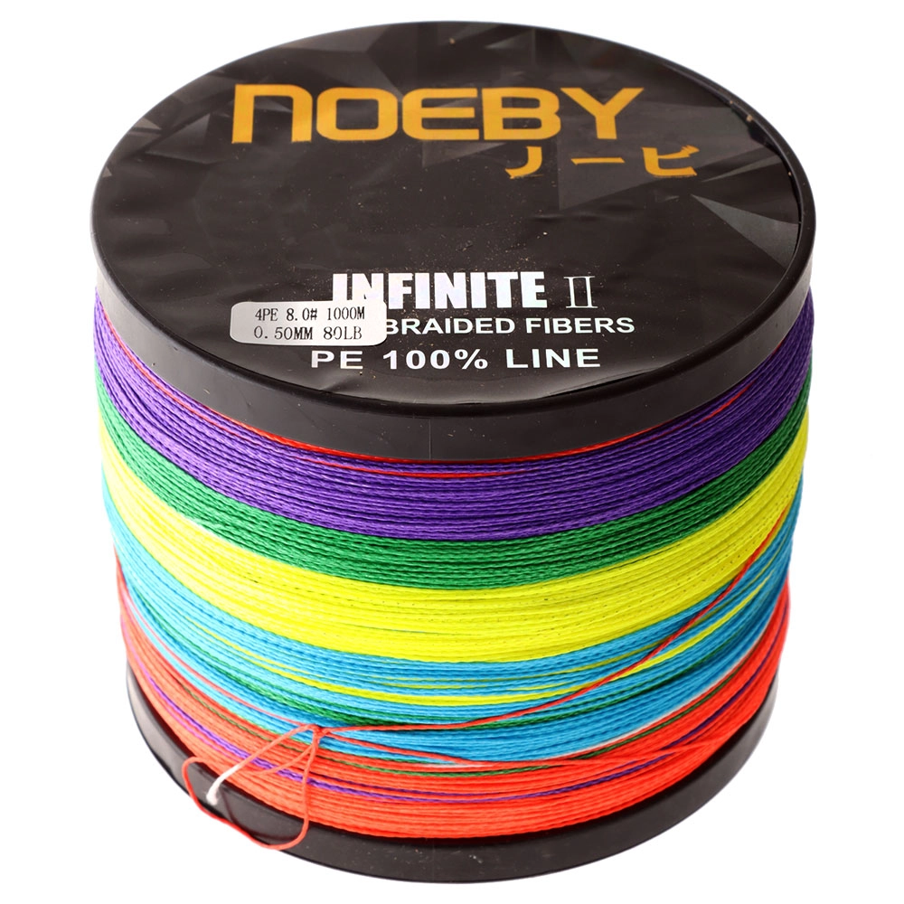 NOEBY Leisure X4 PE Braid Multi-Colour 1000m 80lb NOEBY Leisure X4 PE Braid Multi-Colour 1000m 80lb