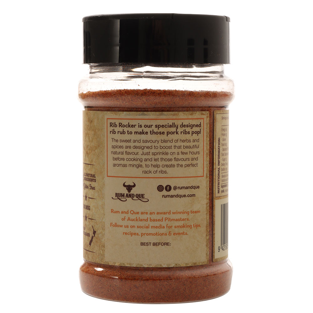Rum and Que Rib Rocker BBQ Rub 200g