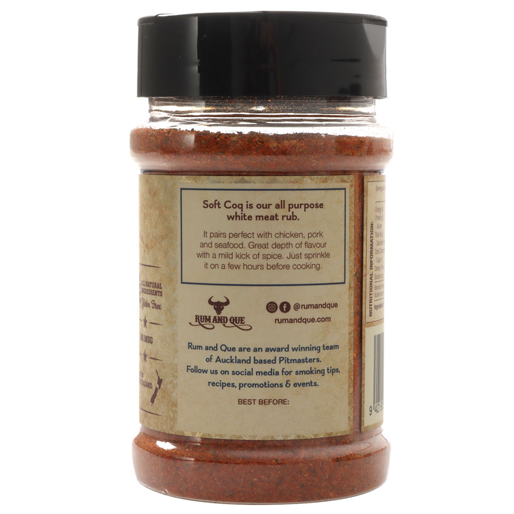 Rum and Que Soft Coq BBQ Rub 200g