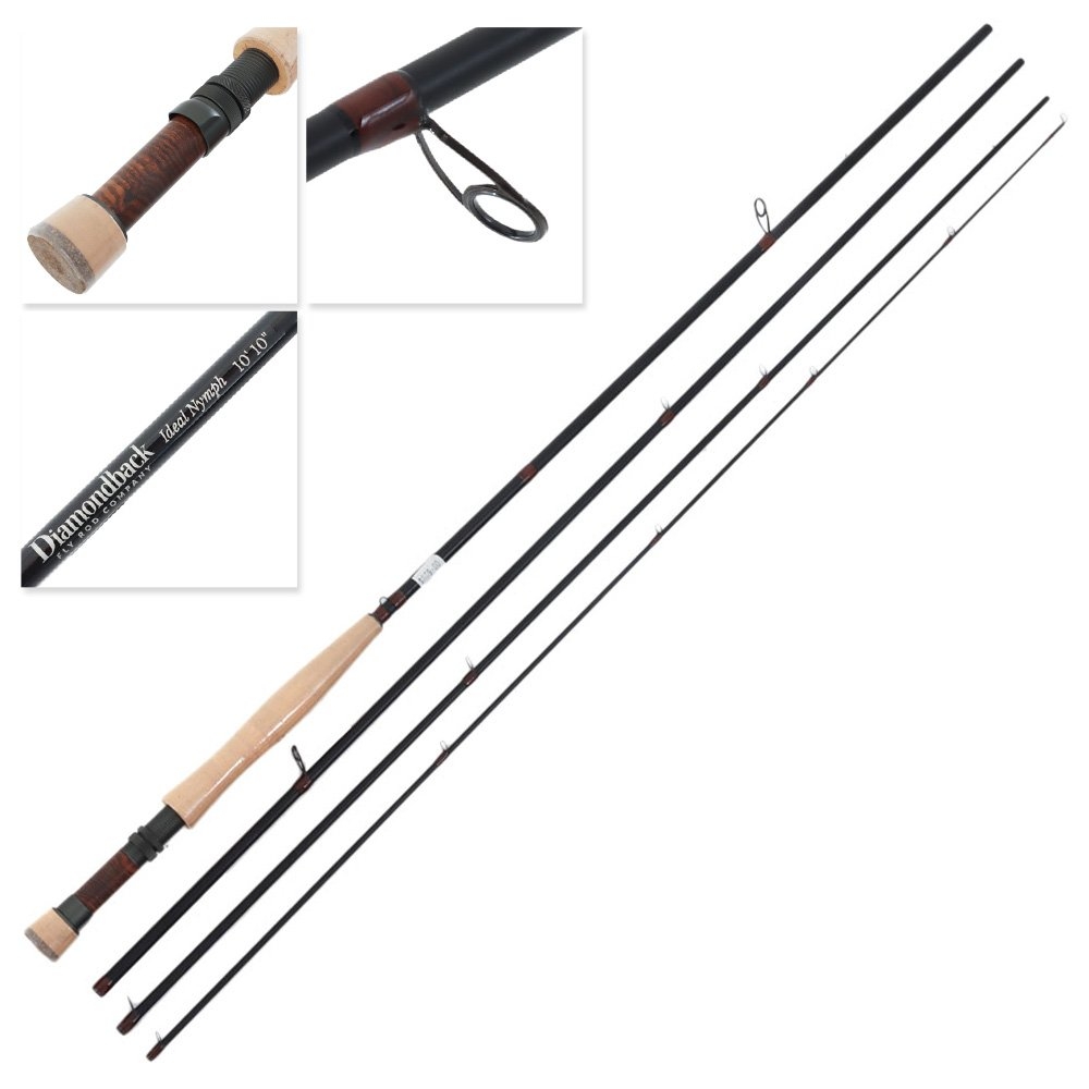 Diamondback Ideal Nymph Fly Rod 10ft 10in 4WT 4pc