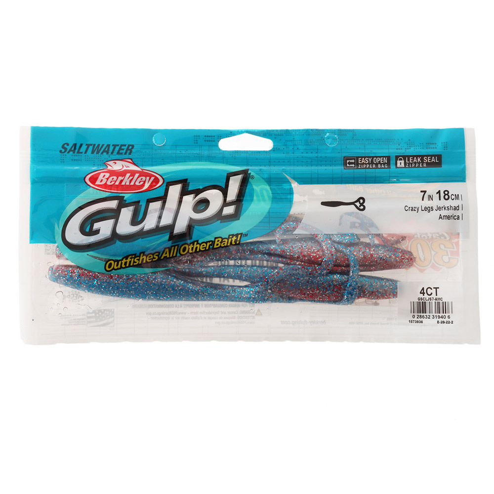 Berkley Gulp Saltwater Crazy Legs Jerk Shad Soft Bait 18cm America