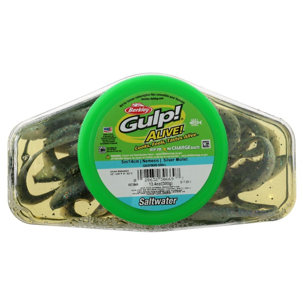 Berkley Gulp Alive Saltwater Nemesis Soft Bait Tub 5in/13cm