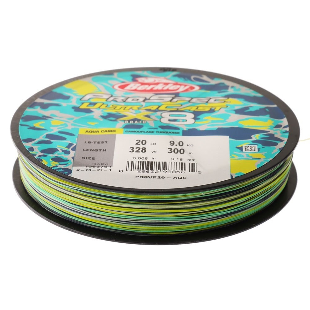 Berkley ProSpec X8 UltraCast Braid Aqua Camo 300m 20lb