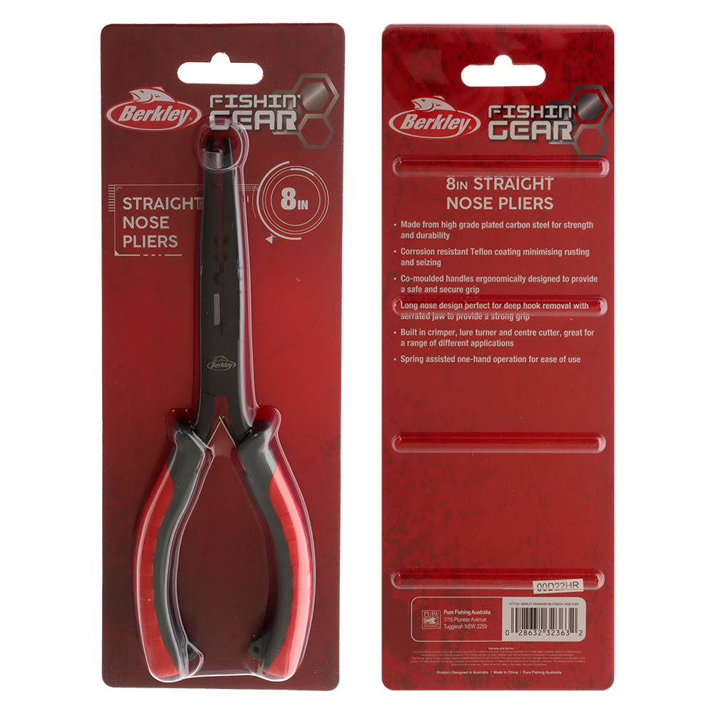 Berkley Fishing Gear Long Nose Pliers 8in