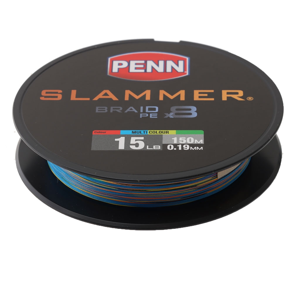 PENN Slammer X8 PE Braid Multicolour 150m 0.19mm 15lb
