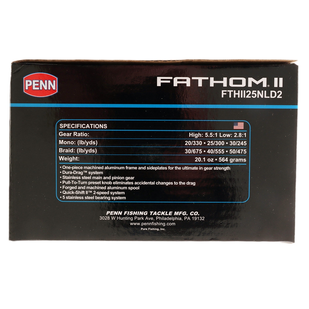 PENN Fathom II 25N 2-Speed Lever Drag Reel
