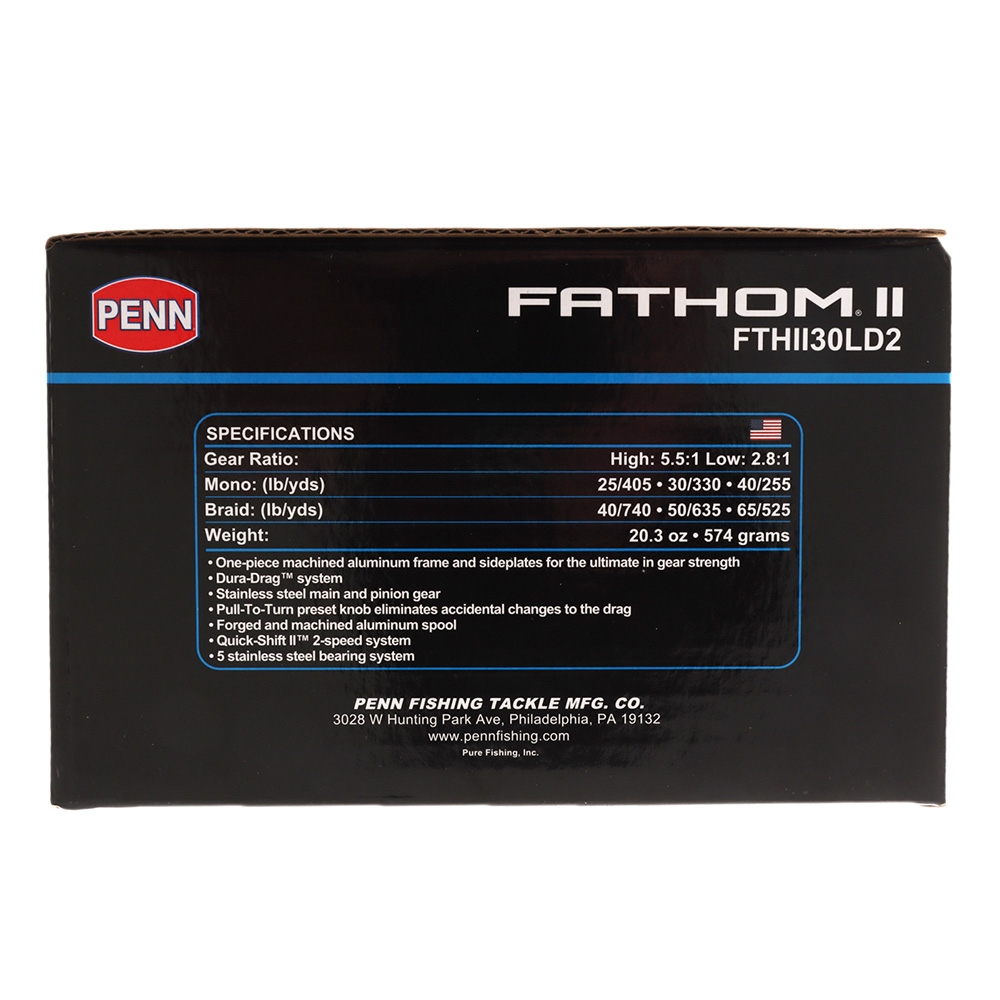 PENN Fathom II 30 2-Speed Lever Drag Reel