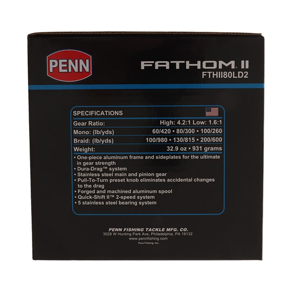 PENN Fathom II 80 International 2-Speed Game Combo 5ft 9in 24kg 1pc