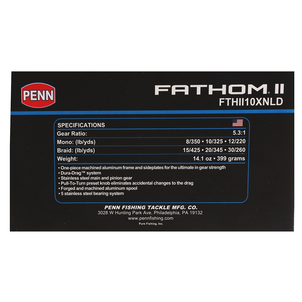 PENN Fathom II 10XN Lever Drag Overhead Reel