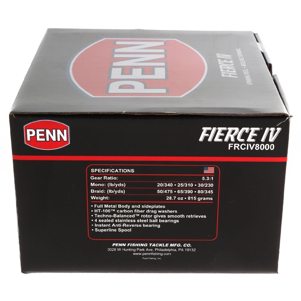 PENN Fierce 8000 IV Tuna Star Popper / Stickbait Combo 8ft 50lb 2pc