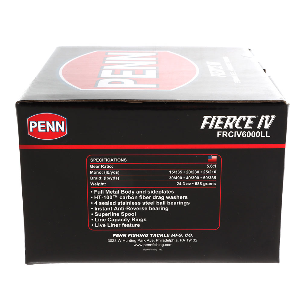 PENN Fierce IV 6000LL Live Liner Spinning Reel