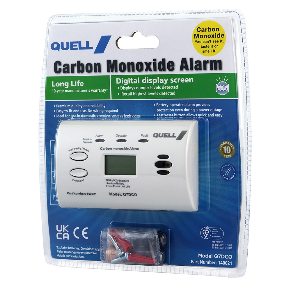 Quell Carbon Monoxide Alarm with Digital Display