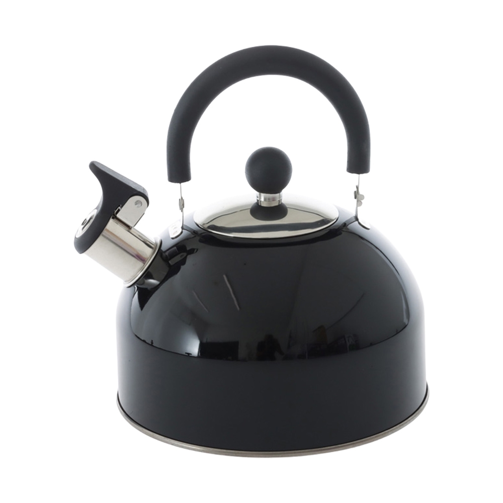 Stainless Steel Whistling Kettle Black 2.5L
