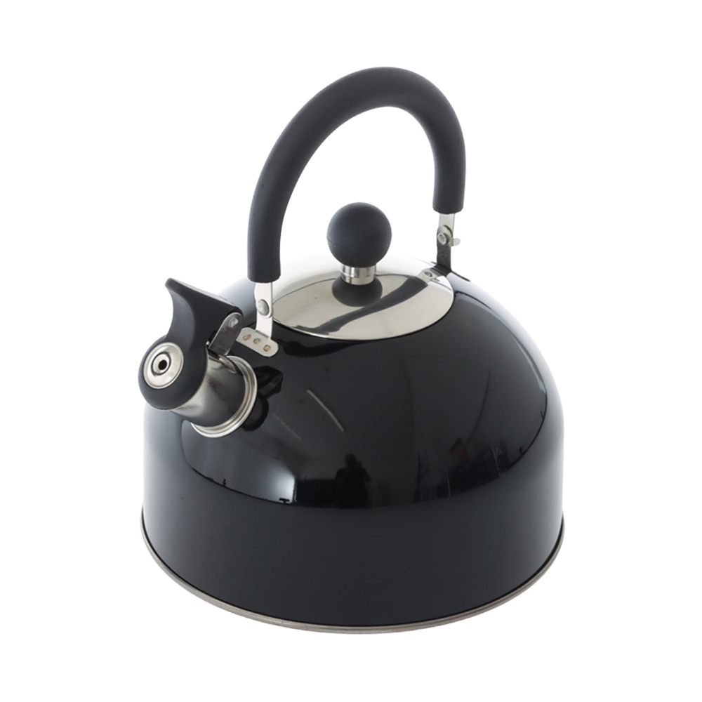 Stainless Steel Whistling Kettle Black 2.5L