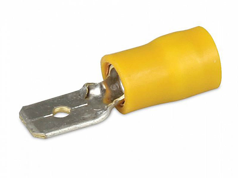 Hella Marine Male Blade Crimp Terminals 6.3mm - Yellow Qty 100