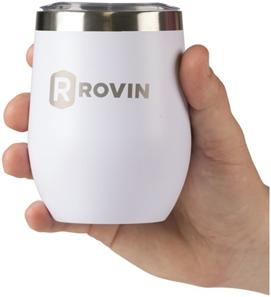 Rovin Stainless Steel Cup with Lid 350ML White