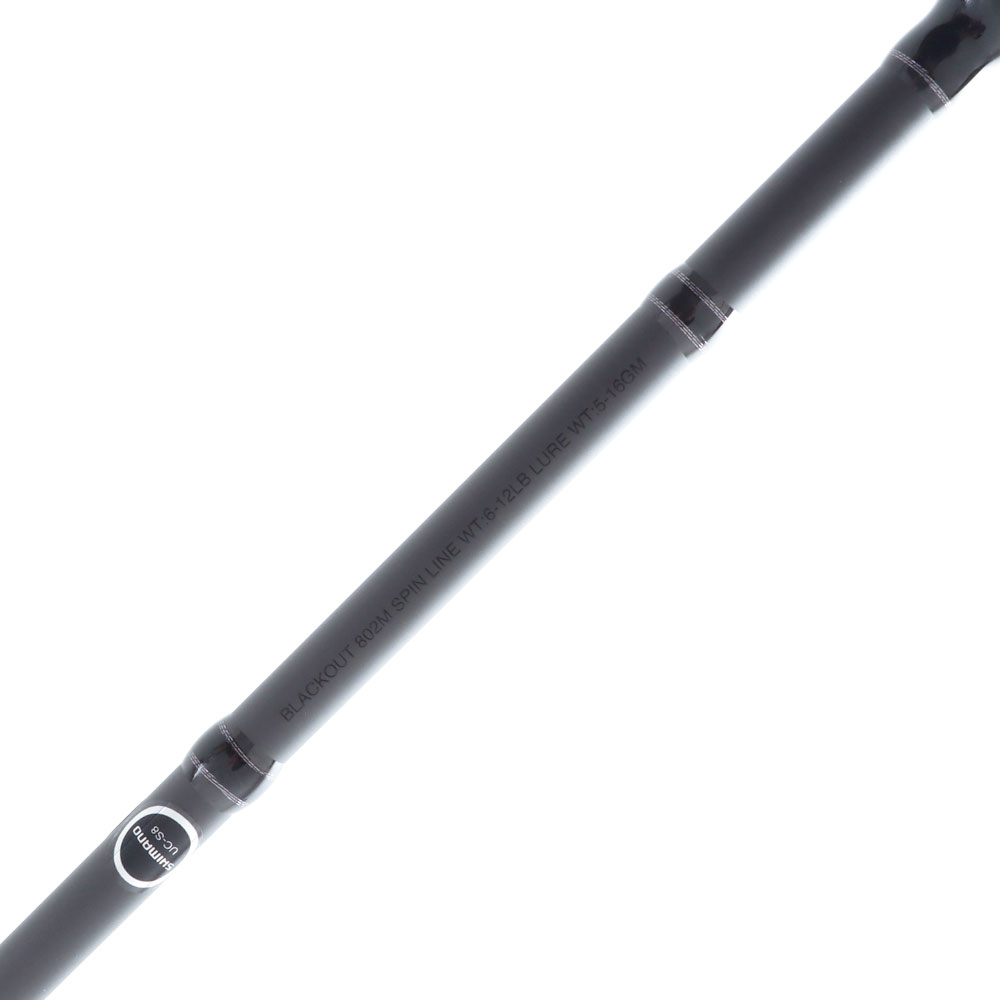 Shimano Blackout Medium Spinning Rod 8ft 2in 6-12lb 5-12g 2pc