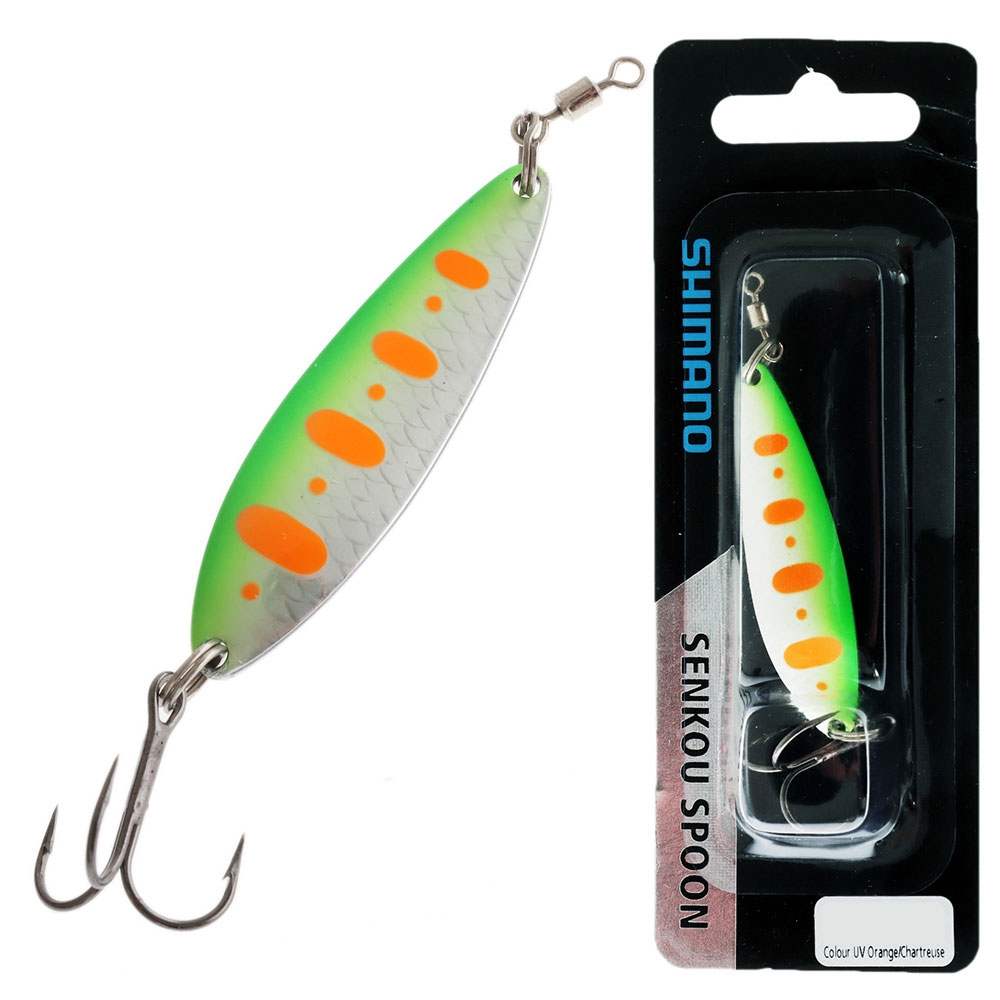 Shimano Senkou Spoon Lure 15g UV Orange/Chartreuse