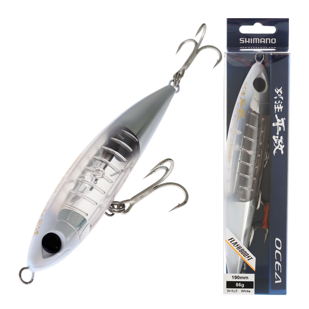 Shimano Ocea Bettyu Hiramasa Flash Boost Floating Stickbait 190mm 86g White