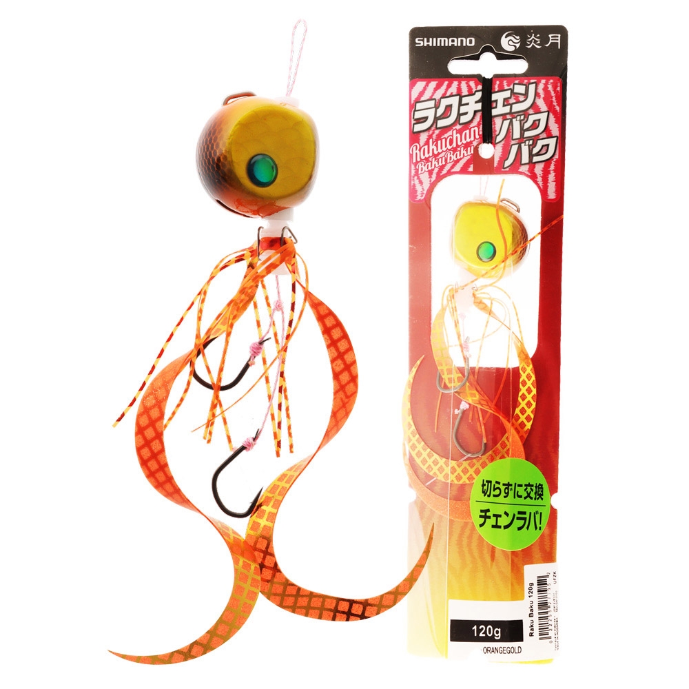 Shimano Rakuchan Baku Baku Lure 120g Orange Gold