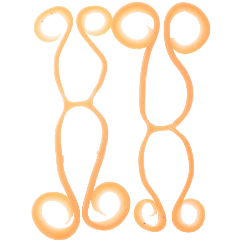 Shimano Rakuchan Baku Baku Scented Curly Skirt Qty 2 Orange