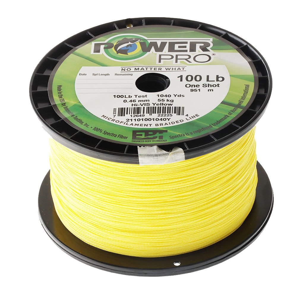 PowerPro High-Visibility Yellow Braid 100lb 1040yd