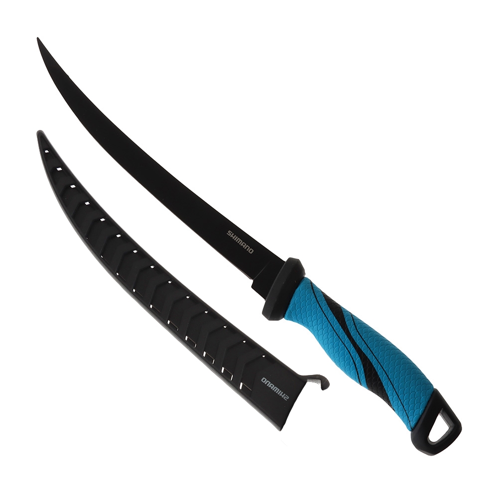 Shimano Performance Non-slip Polymer Grip Fillet Knife with Sheath 23cm